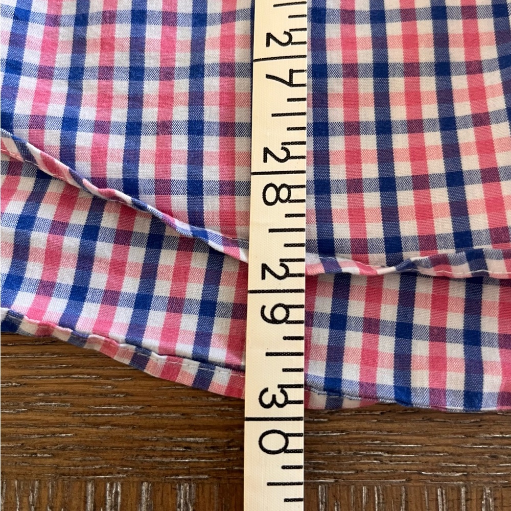 Mason James Pink and Blue Check Stretch Button-Down Shirt Size XL - Picture 12 of 12